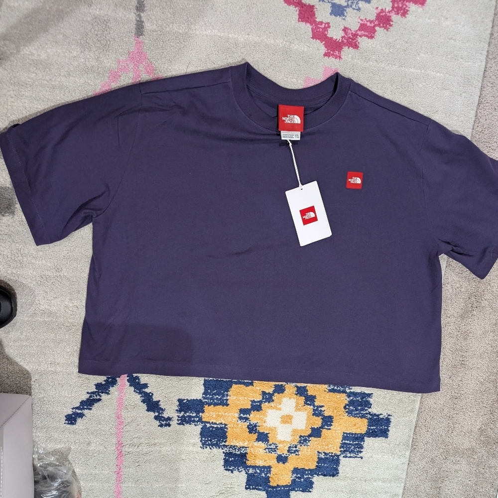 NWT North Face Red Box Short Sleeve Boxy Tee - Purple - Women's Size XXL